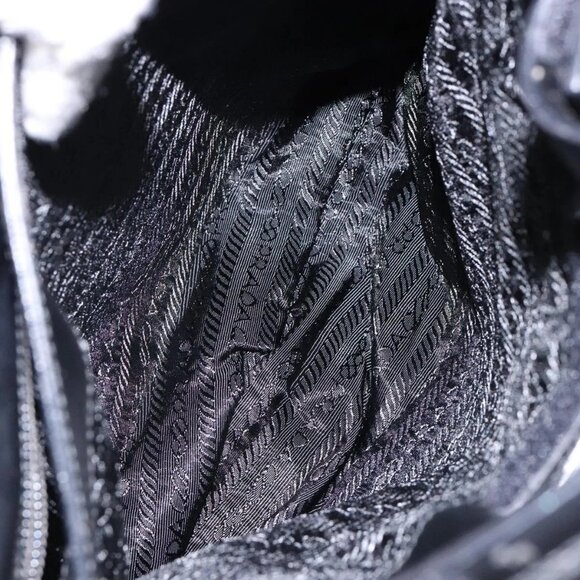 PRADA Shoulder Bag Canvas Leather Silver White Auth bs28706 - Picture 13 of 16